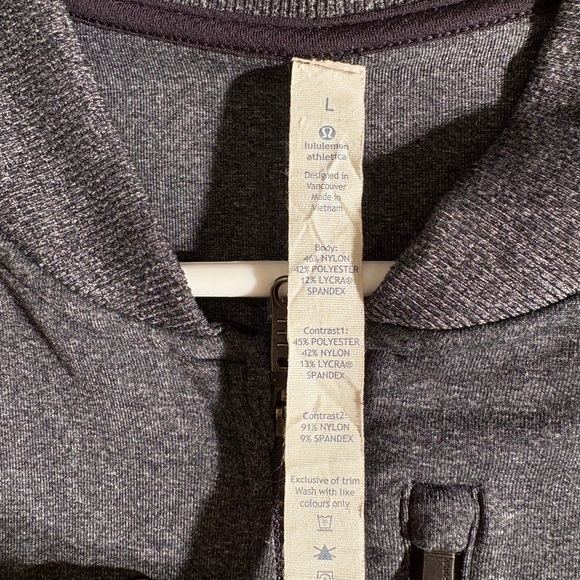 lululemon athletica Men's Charcoal Zip-Up Sweater - Picture 2 of 6